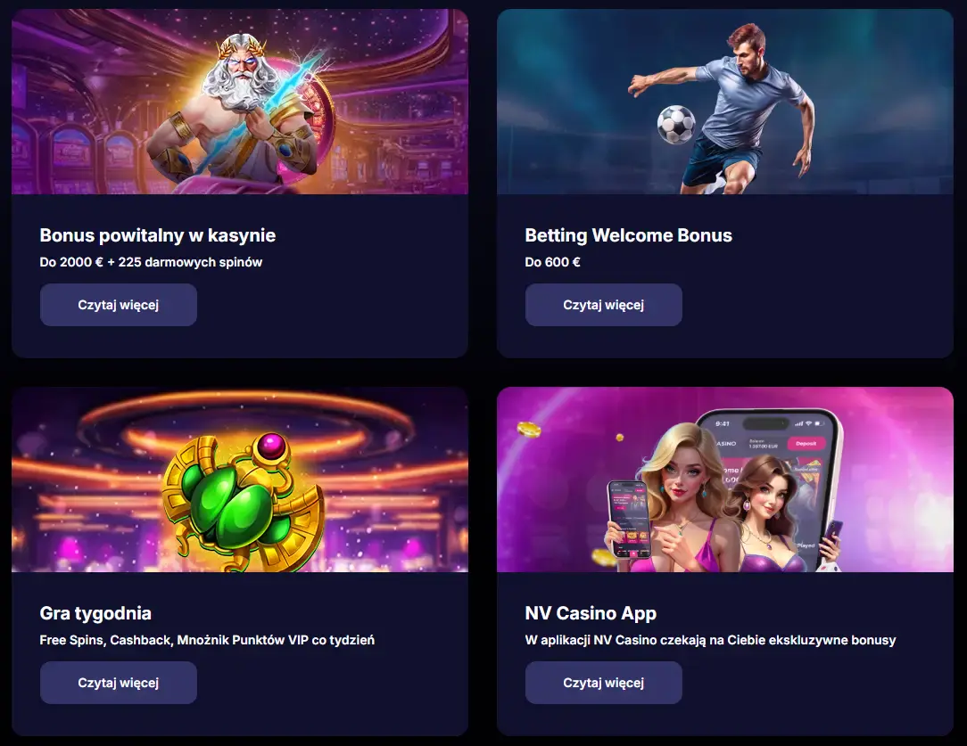 Atrakcyjne bonusy i promocje nv casino